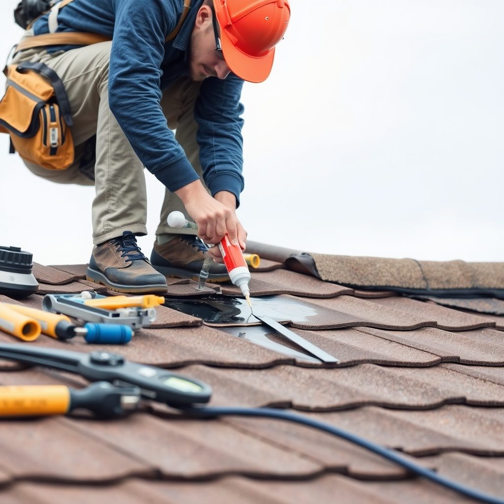 Roof repair work