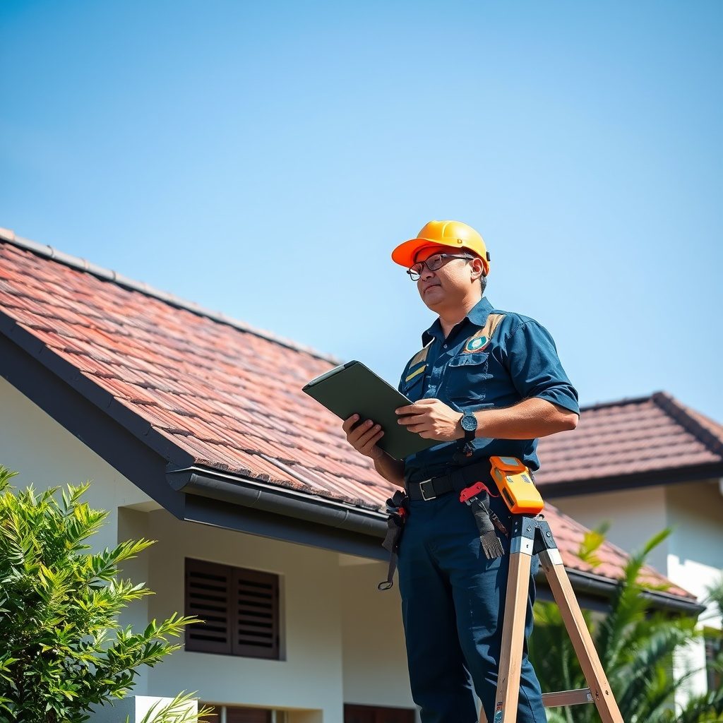 Roofing materials and inspection photos